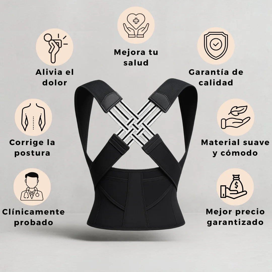 Mejora tu postura al instante. La solución definitiva para una espalda recta y saludable.